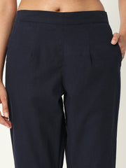 NAVI BLUE COTTON PANTS NAVI BLUE COTTON PANTS