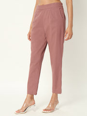 ROSE TAUPE COTTON PANTS ROSE TAUPE COTTON PANTS
