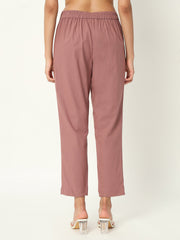 ROSE TAUPE COTTON PANTS ROSE TAUPE COTTON PANTS