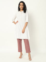 ROSE TAUPE COTTON PANTS ROSE TAUPE COTTON PANTS