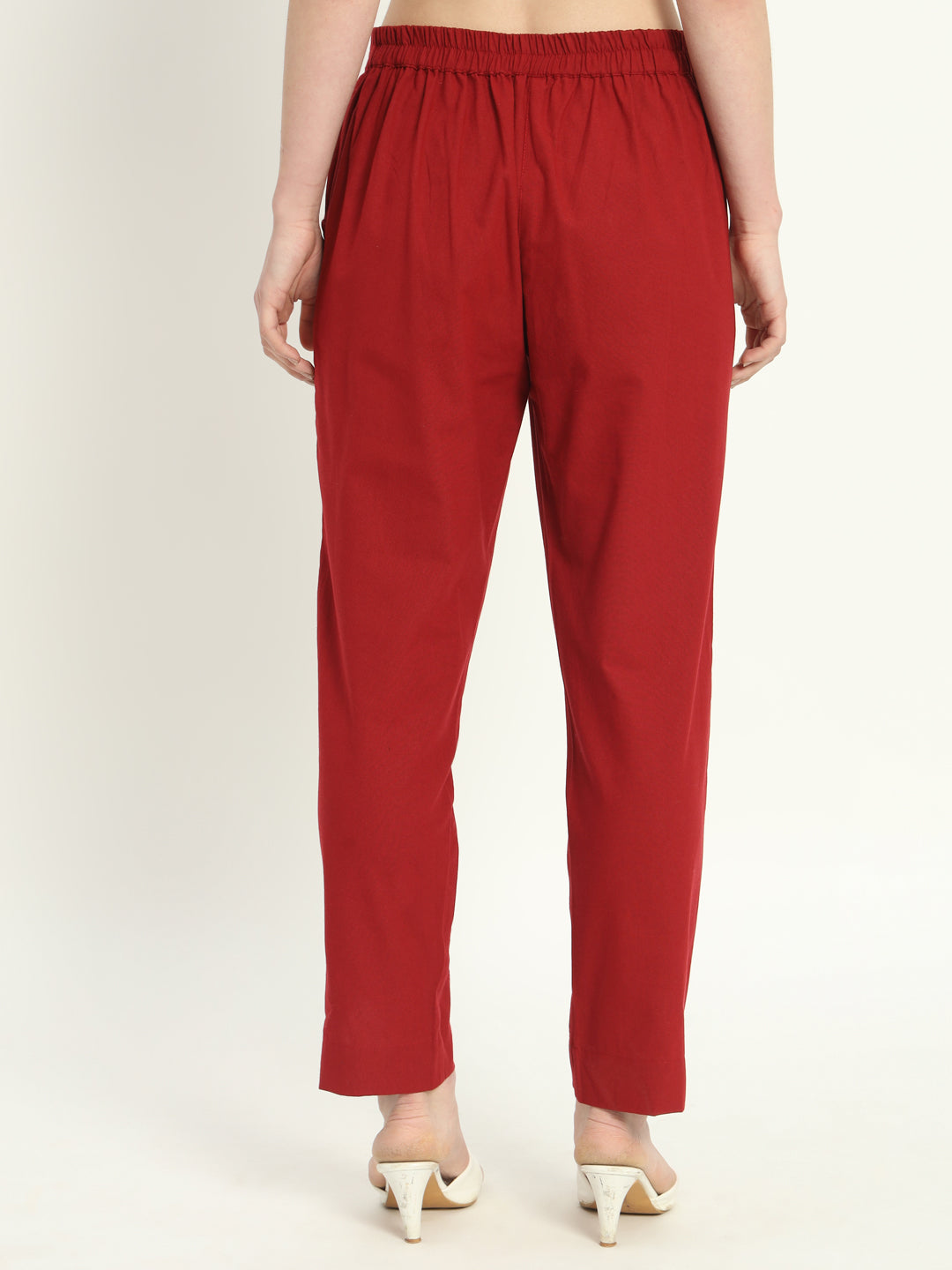 MAROON COTTON PANTS - SKYTICK MAROON COTTON PANTS - SKYTICK