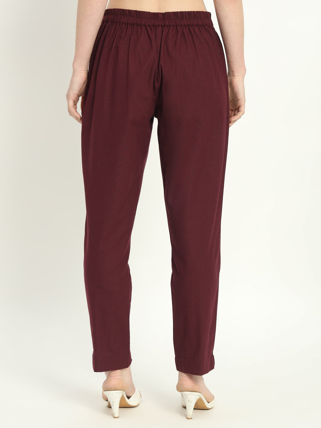 WINE COTTON PANTS - SKYTICK WINE COTTON PANTS - SKYTICK