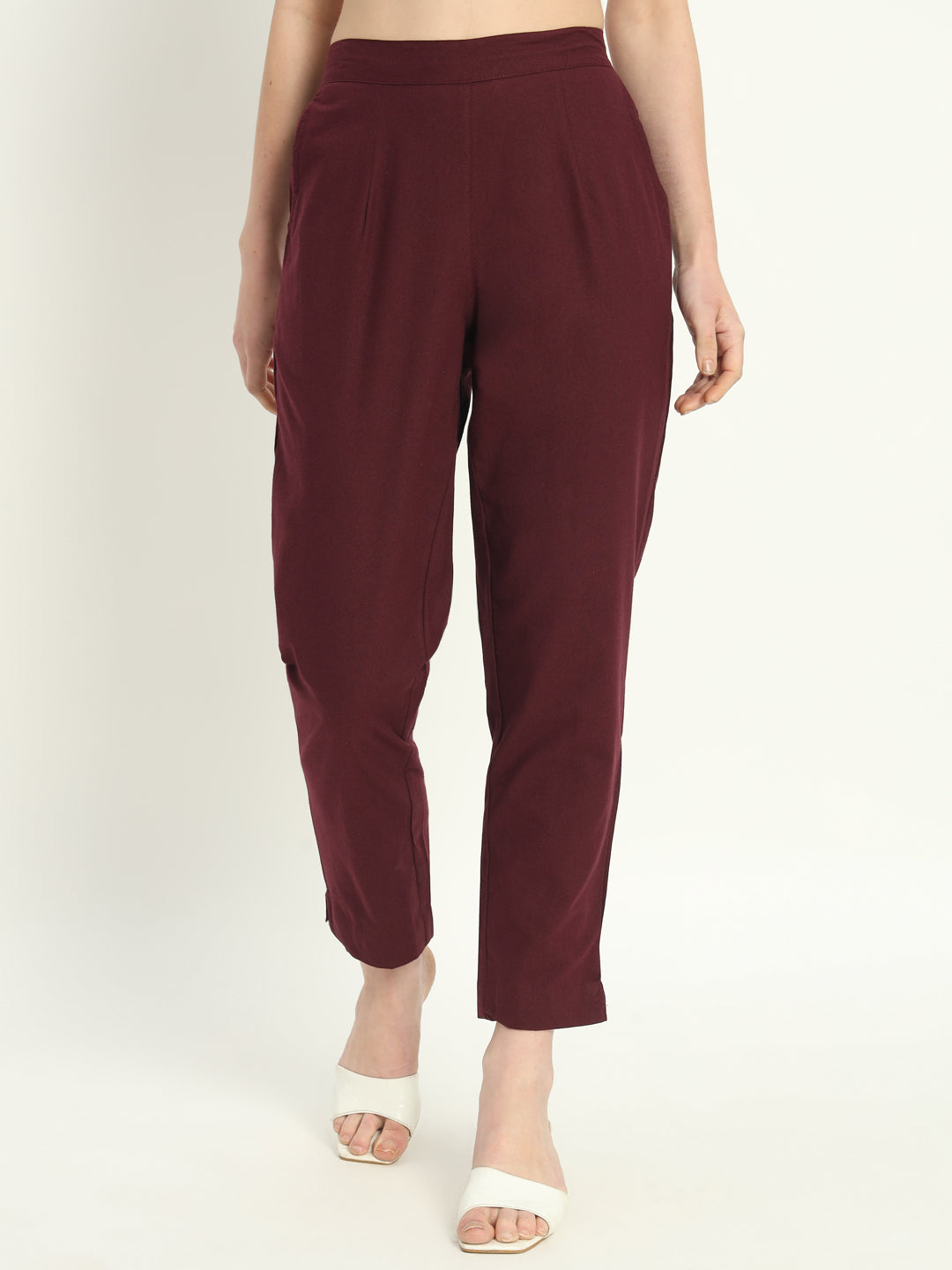 WINE COTTON PANTS - SKYTICK WINE COTTON PANTS - SKYTICK