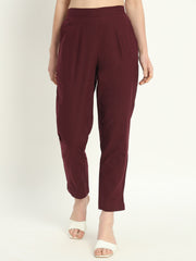 WINE COTTON PANTS - SKYTICK WINE COTTON PANTS - SKYTICK