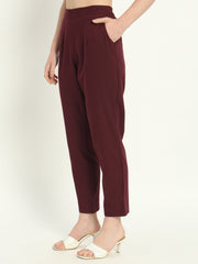 WINE COTTON PANTS - SKYTICK WINE COTTON PANTS - SKYTICK