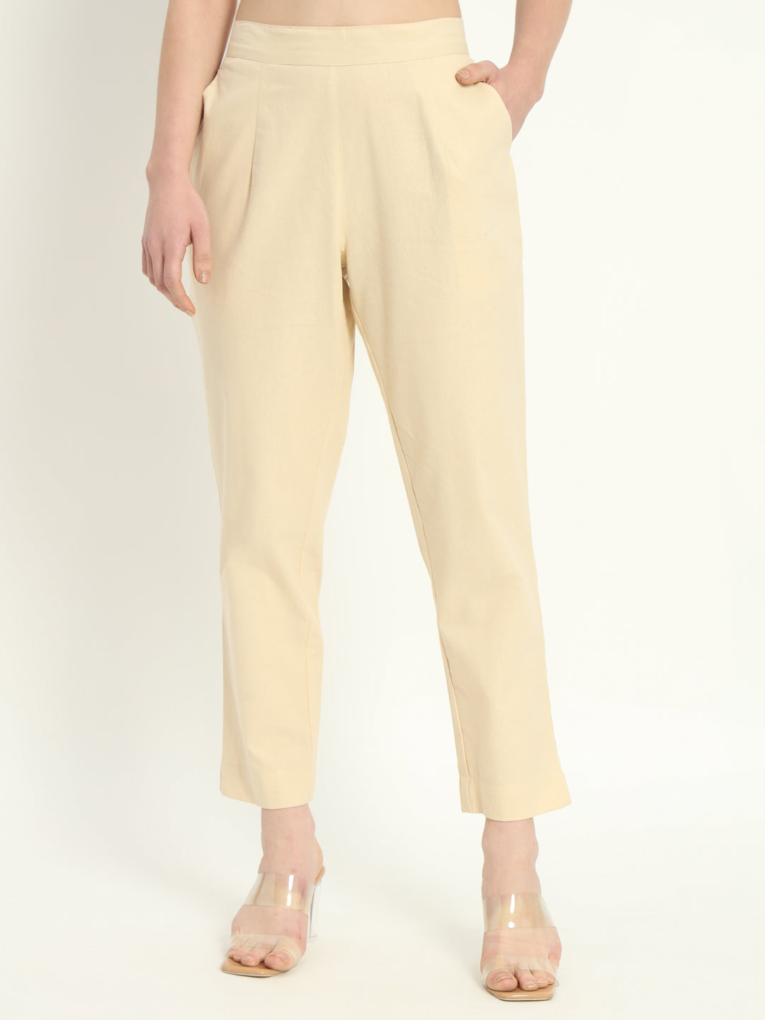 BEIGE COTTON PANTS BEIGE COTTON PANTS