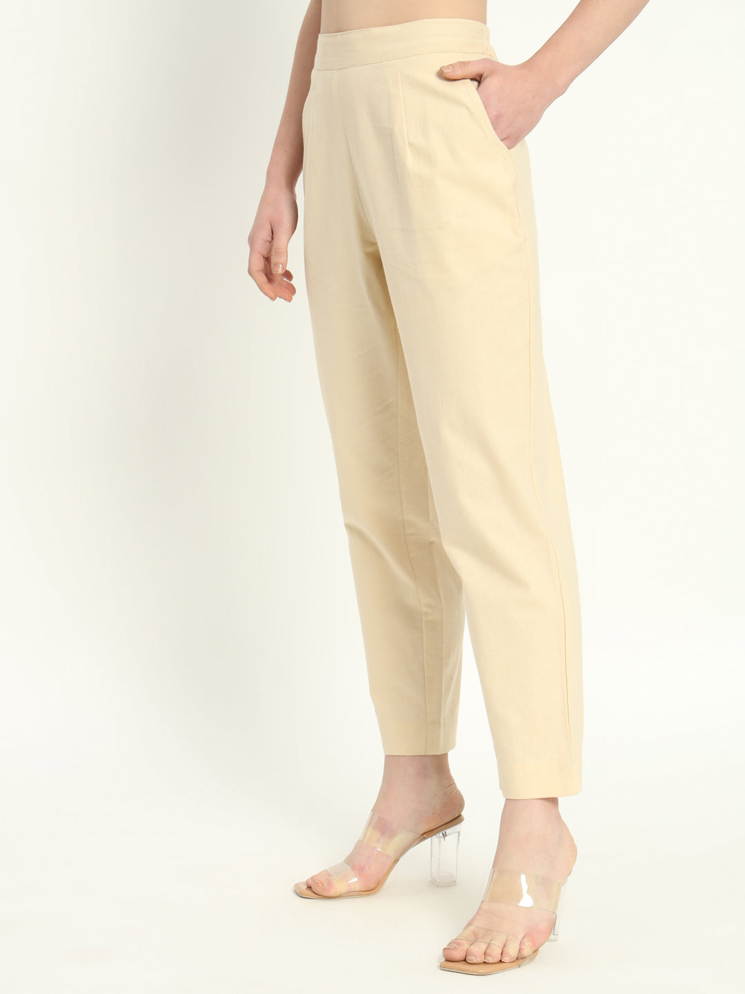BEIGE COTTON PANTS BEIGE COTTON PANTS