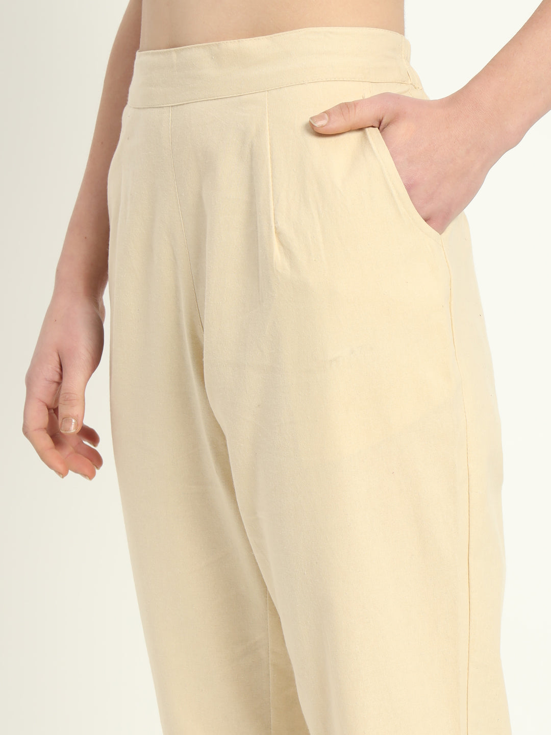 BEIGE COTTON PANTS BEIGE COTTON PANTS