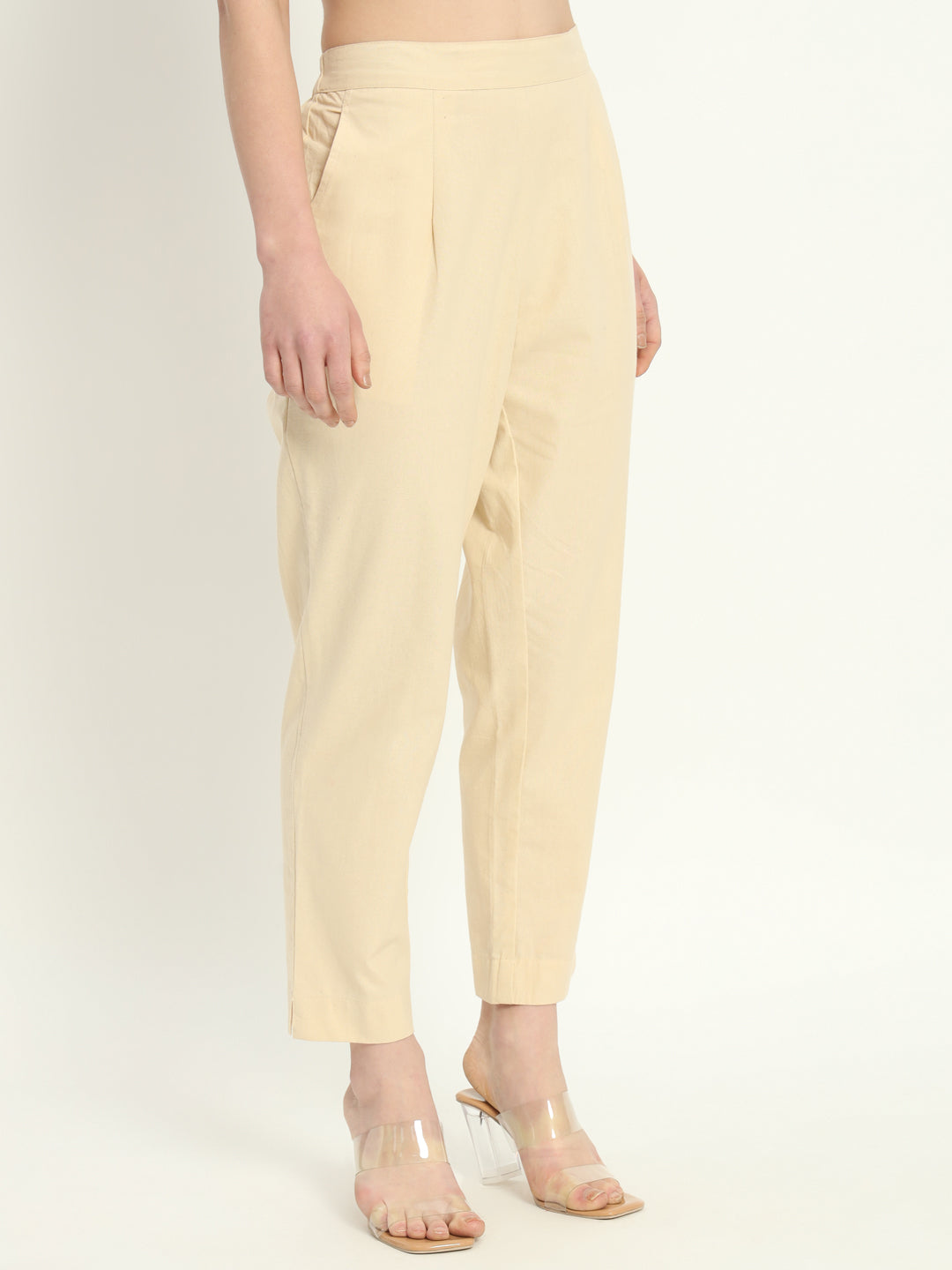 BEIGE COTTON PANTS BEIGE COTTON PANTS