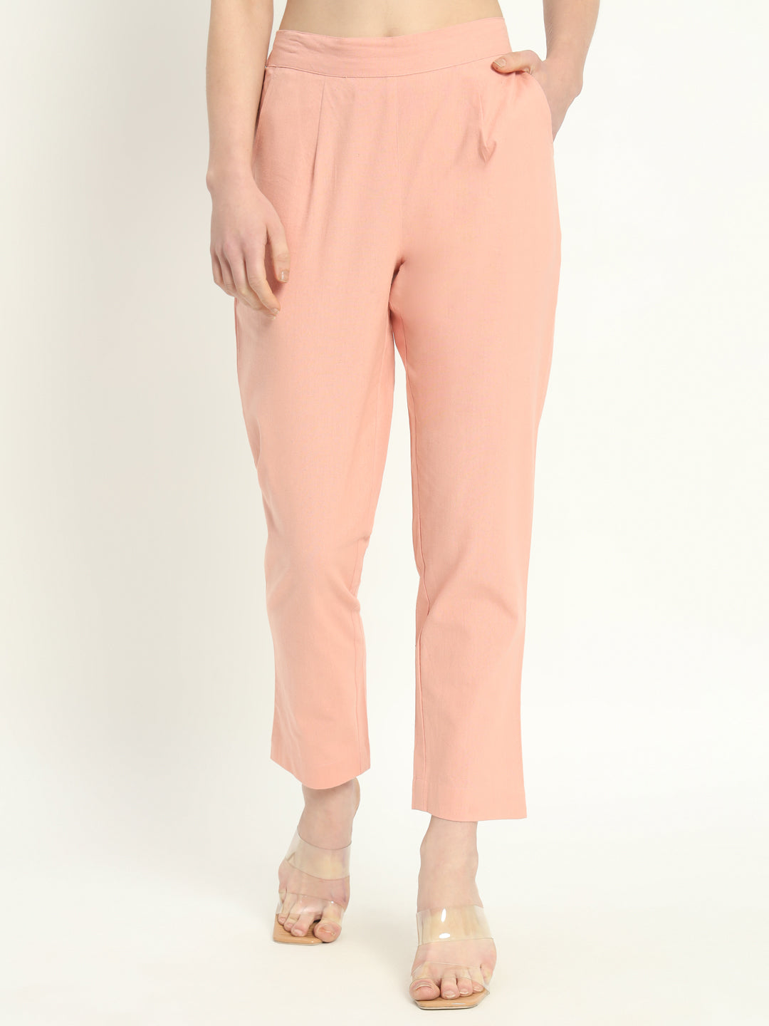 PEACH COTTON PANTS - SKYTICK PEACH COTTON PANTS - SKYTICK