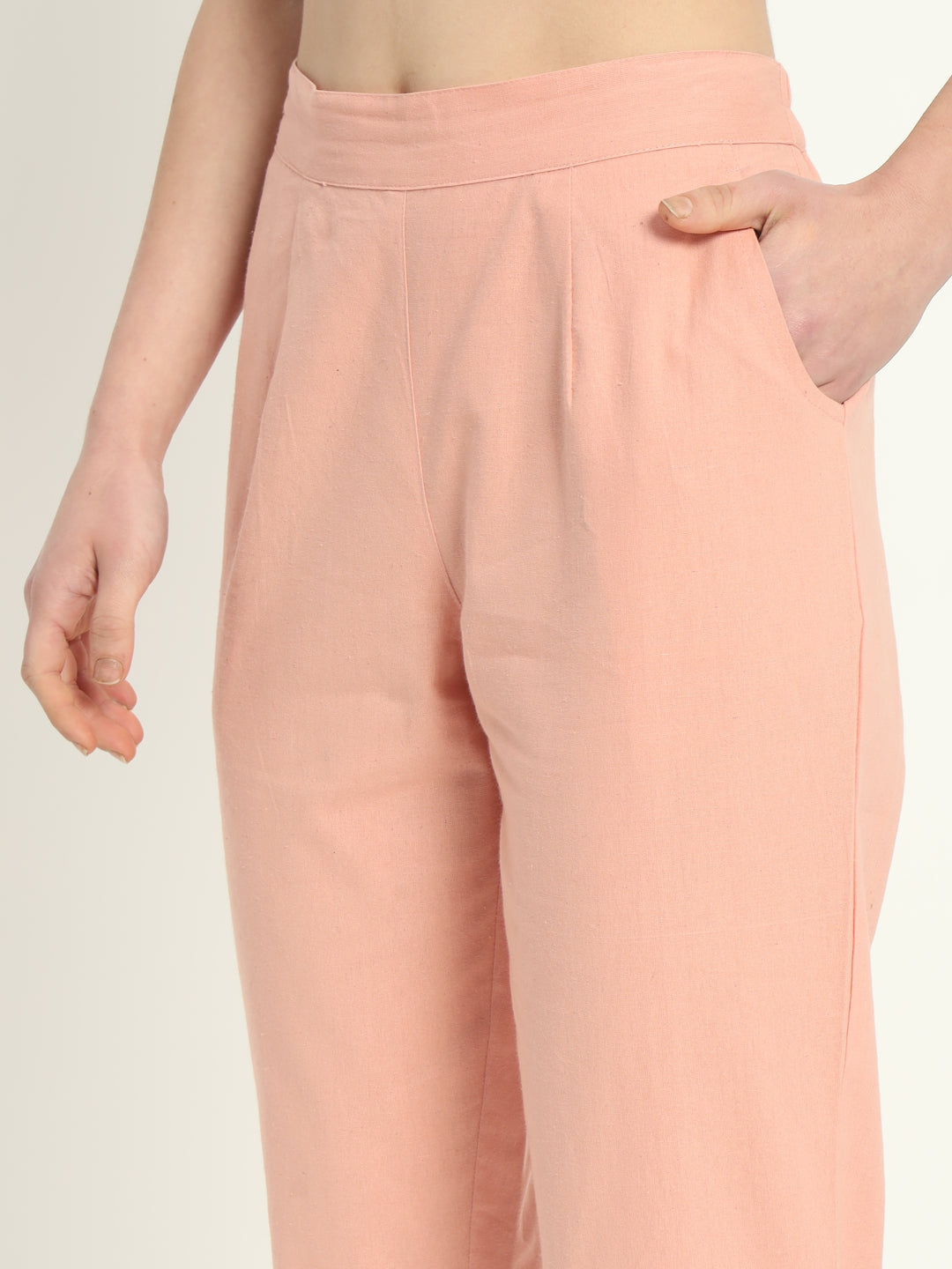 PEACH COTTON PANTS - SKYTICK PEACH COTTON PANTS - SKYTICK
