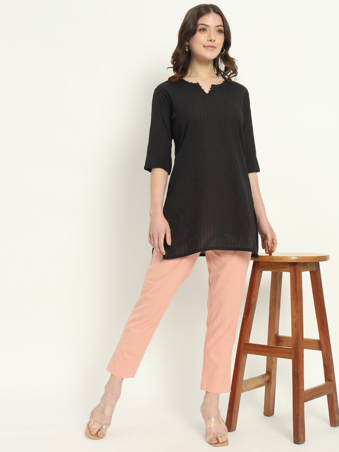 PEACH COTTON PANTS - SKYTICK PEACH COTTON PANTS - SKYTICK