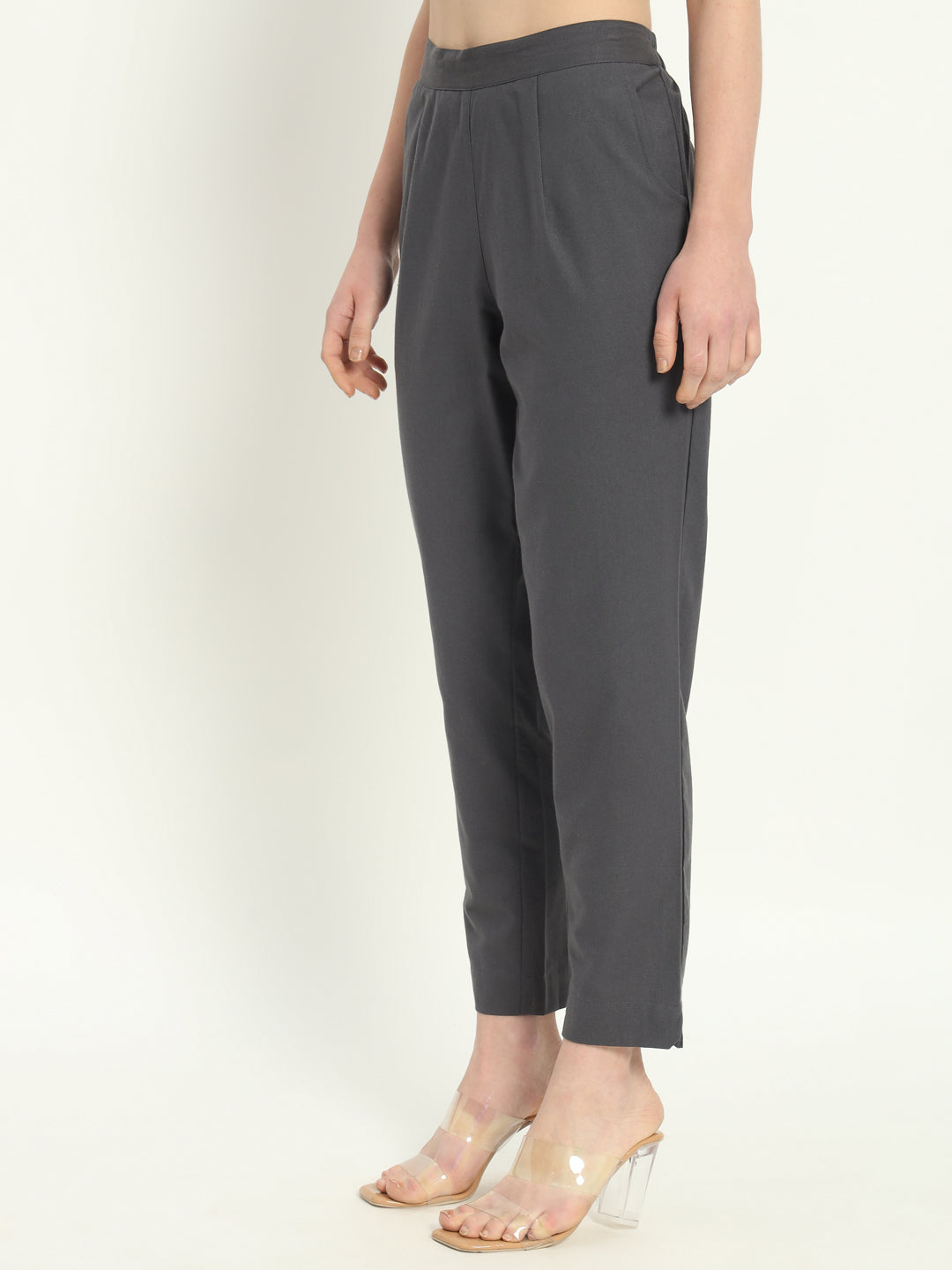 CEMENT GREY COTTON PANTS - SKYTICK CEMENT GREY COTTON PANTS - SKYTICK
