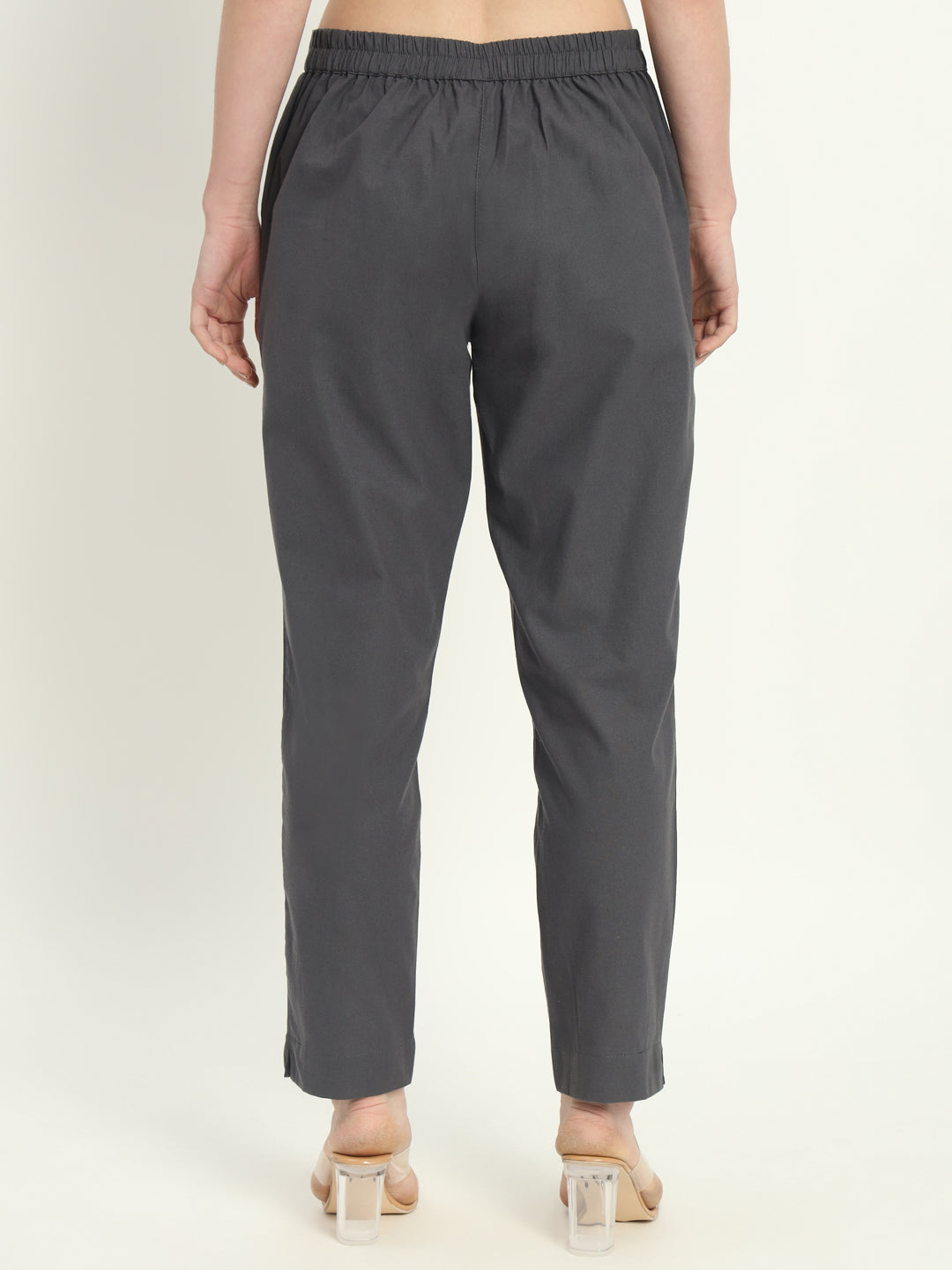 CEMENT GREY COTTON PANTS - SKYTICK CEMENT GREY COTTON PANTS - SKYTICK