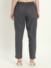 CEMENT GREY COTTON PANTS - SKYTICK CEMENT GREY COTTON PANTS - SKYTICK