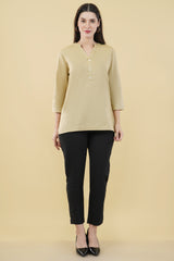 BEIGE LINEN SHORT KURTA BEIGE LINEN SHORT KURTA
