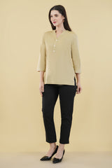 BEIGE LINEN SHORT KURTA BEIGE LINEN SHORT KURTA