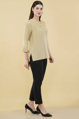 BEIGE LINEN SHORT KURTA BEIGE LINEN SHORT KURTA