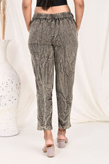 COFFEE BROWN BANDHEJ COTTON PANTS - SKYTICK COFFEE BROWN BANDHEJ COTTON PANTS - SKYTICK