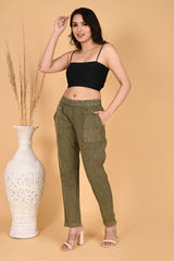 MAROON DENIM COTTON PANTS - SKYTICK MAROON DENIM COTTON PANTS - SKYTICK