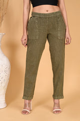 MAROON DENIM COTTON PANTS - SKYTICK MAROON DENIM COTTON PANTS - SKYTICK