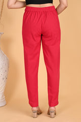 RED CLASSIC COTTON PANTS - SKYTICK RED CLASSIC COTTON PANTS - SKYTICK