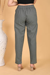 DARK GREY CLASSIC COTTON PANTS - SKYTICK DARK GREY CLASSIC COTTON PANTS - SKYTICK