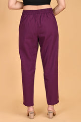 PURPLE CLASSIC COTTON PANTS - SKYTICK PURPLE CLASSIC COTTON PANTS - SKYTICK