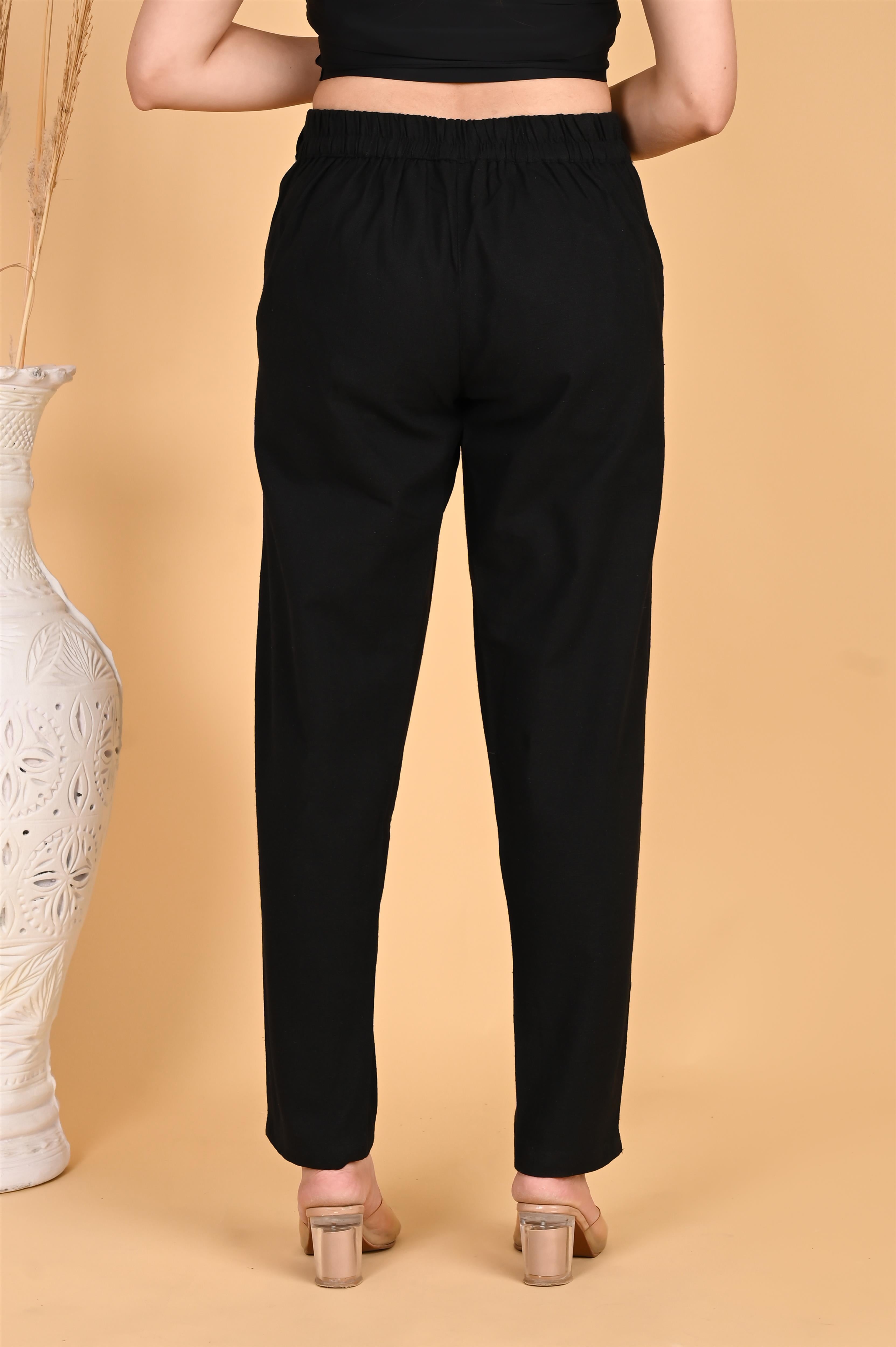 BLACK CLASSIC COTTON PANTS BLACK CLASSIC COTTON PANTS