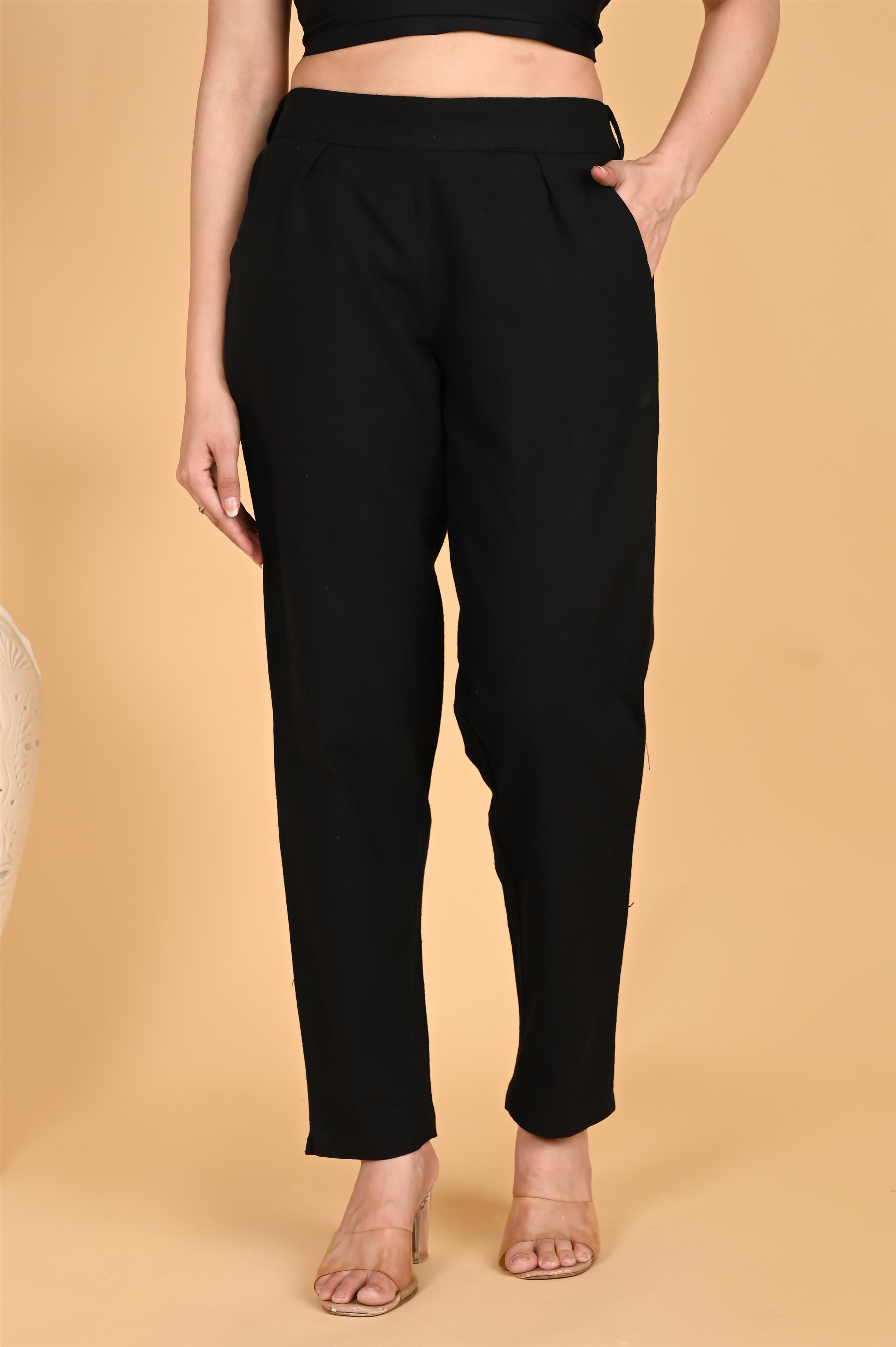 BLACK CLASSIC COTTON PANTS BLACK CLASSIC COTTON PANTS