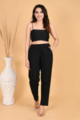 BLACK CLASSIC COTTON PANTS BLACK CLASSIC COTTON PANTS