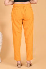 MUSTARD CLASSIC COTTON PANTS - SKYTICK MUSTARD CLASSIC COTTON PANTS - SKYTICK