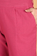LIGHT PINK CLASSIC COTTON PANTS - SKYTICK LIGHT PINK CLASSIC COTTON PANTS - SKYTICK