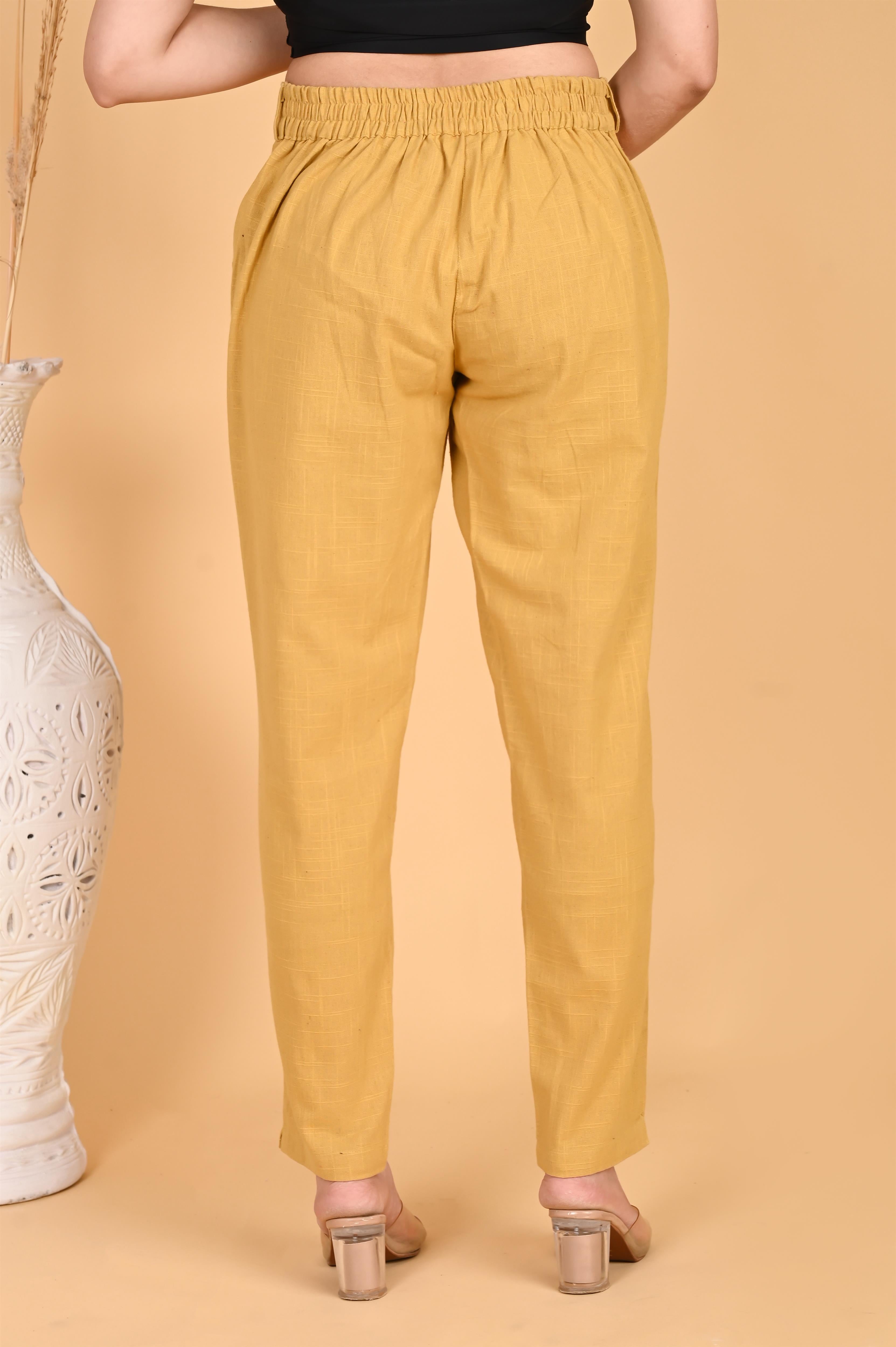 BEIGE CLASSIC COTTON PANTS BEIGE CLASSIC COTTON PANTS