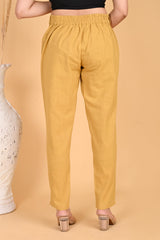 BEIGE CLASSIC COTTON PANTS BEIGE CLASSIC COTTON PANTS