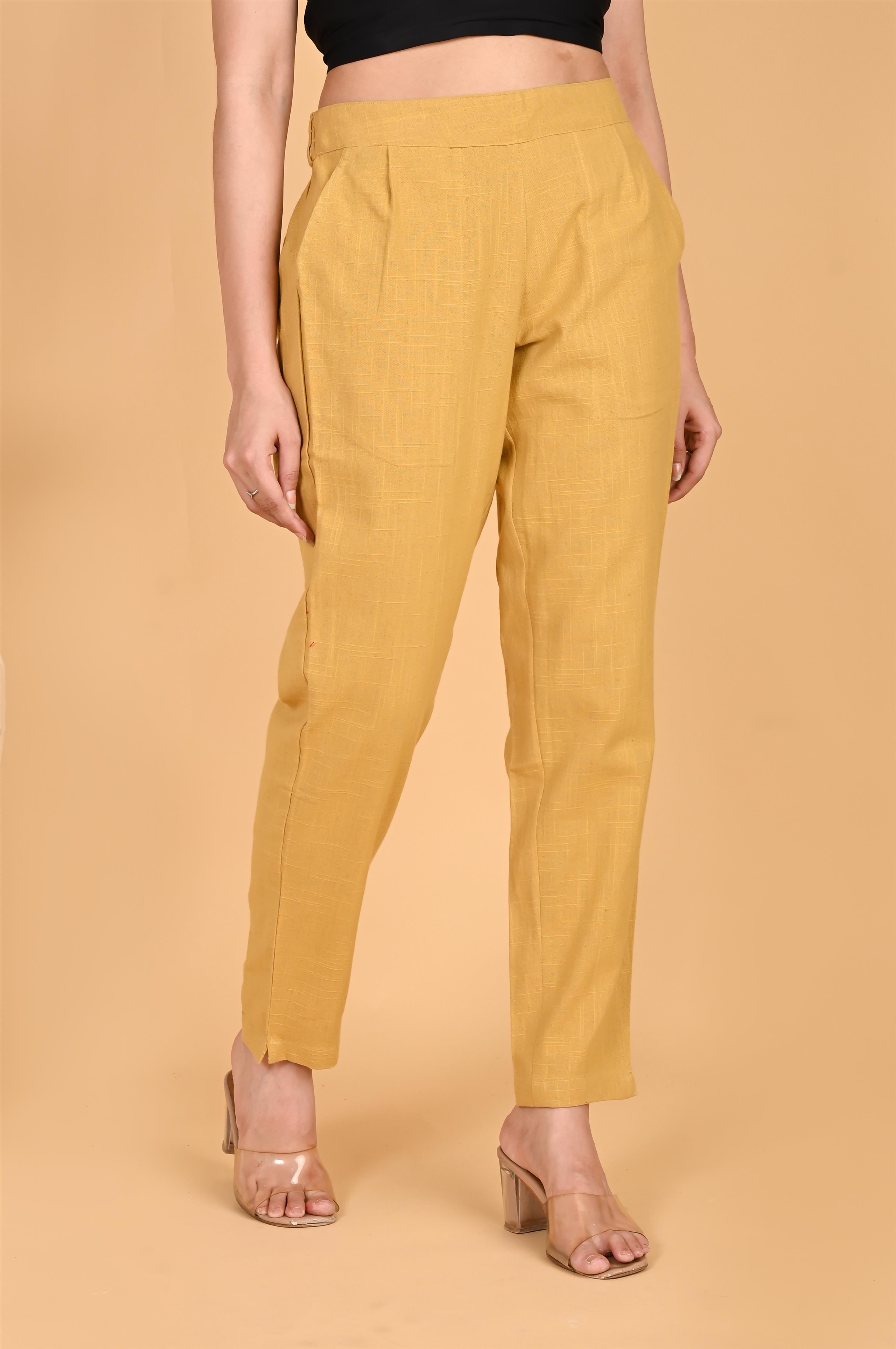 BEIGE CLASSIC COTTON PANTS BEIGE CLASSIC COTTON PANTS