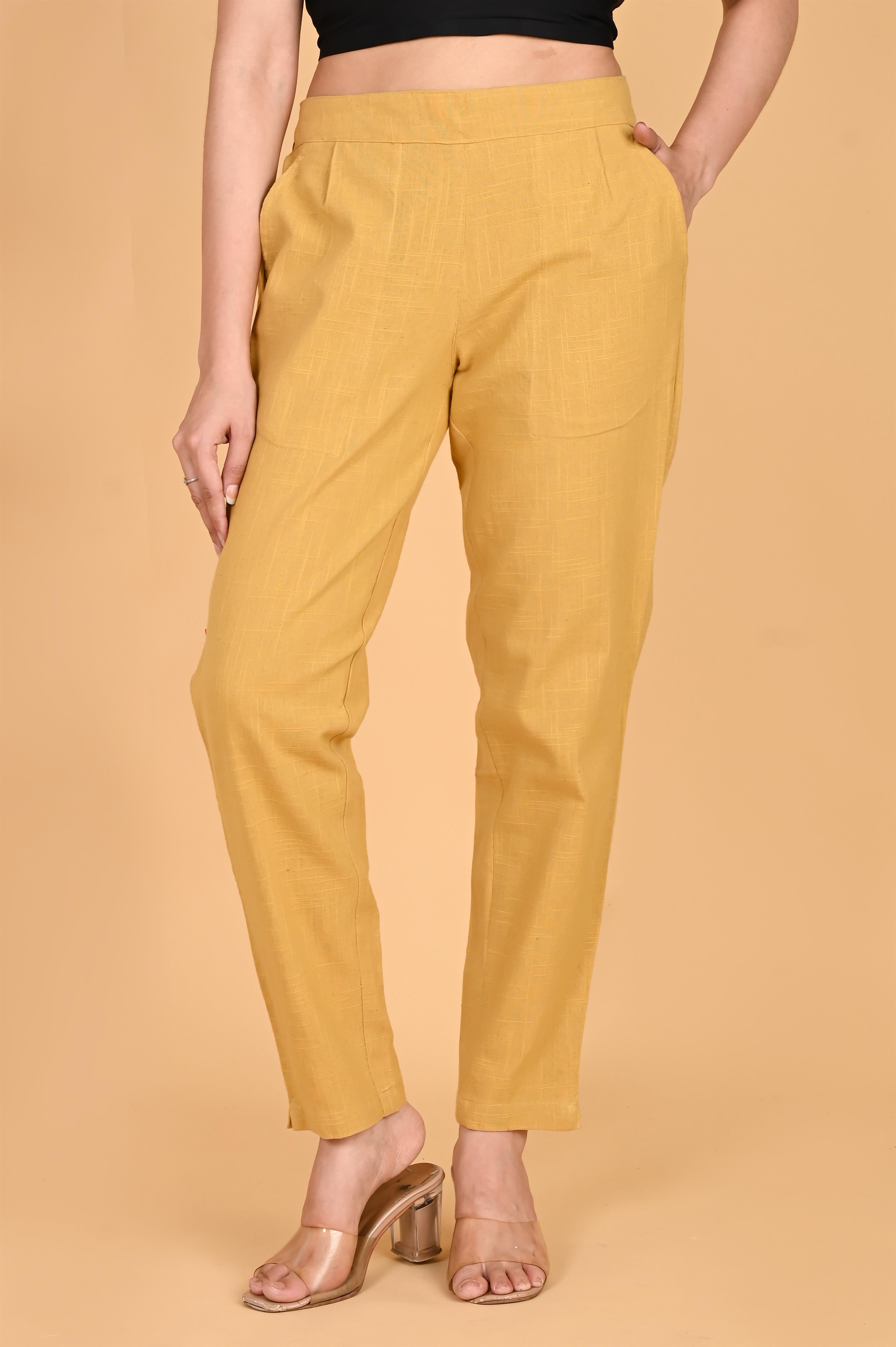 BEIGE CLASSIC COTTON PANTS BEIGE CLASSIC COTTON PANTS