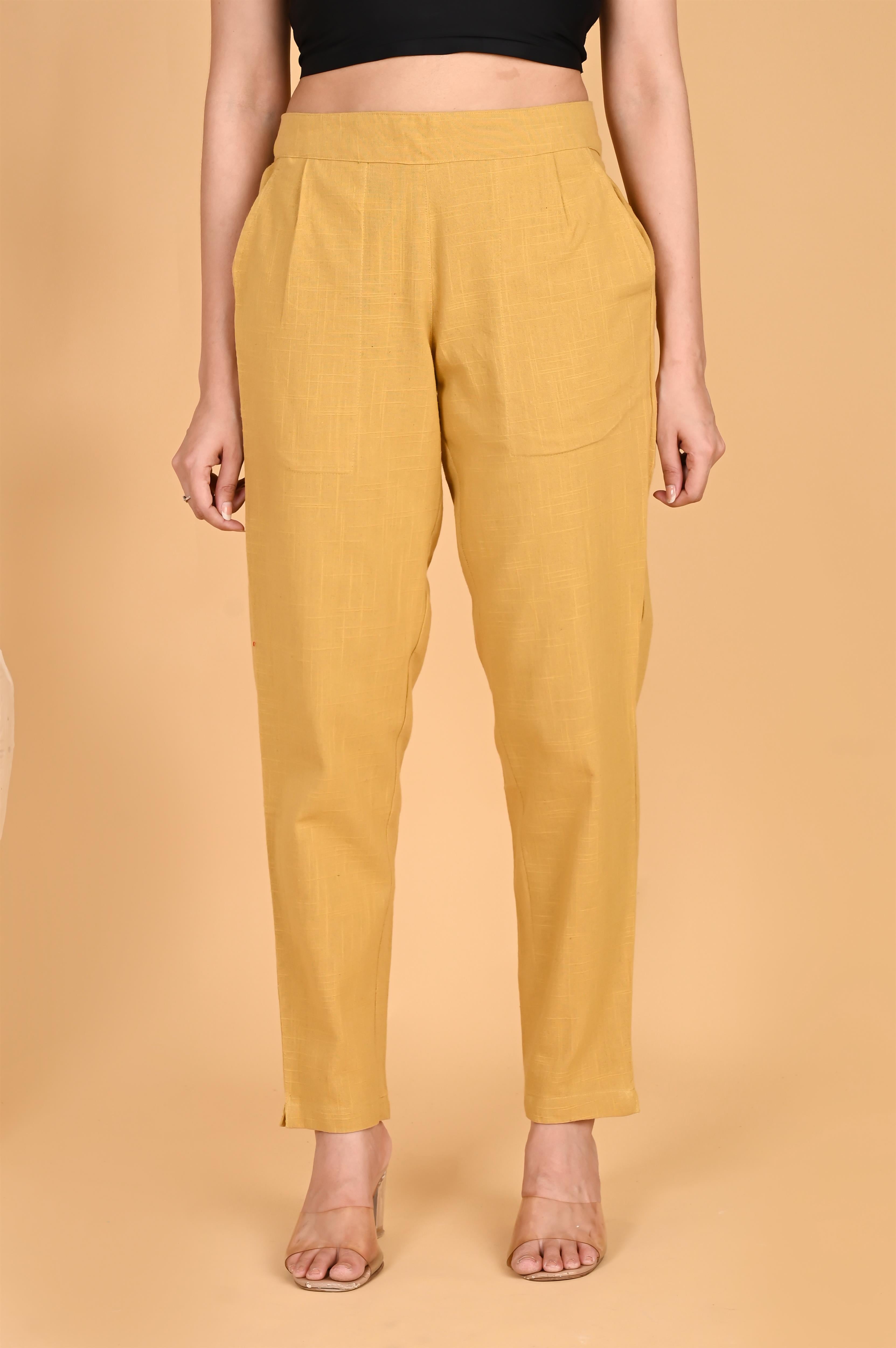 BEIGE CLASSIC COTTON PANTS BEIGE CLASSIC COTTON PANTS