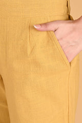 BEIGE CLASSIC COTTON PANTS BEIGE CLASSIC COTTON PANTS