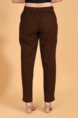 COFFEE BROWN CLASSIC COTTON PANTS COFFEE BROWN CLASSIC COTTON PANTS