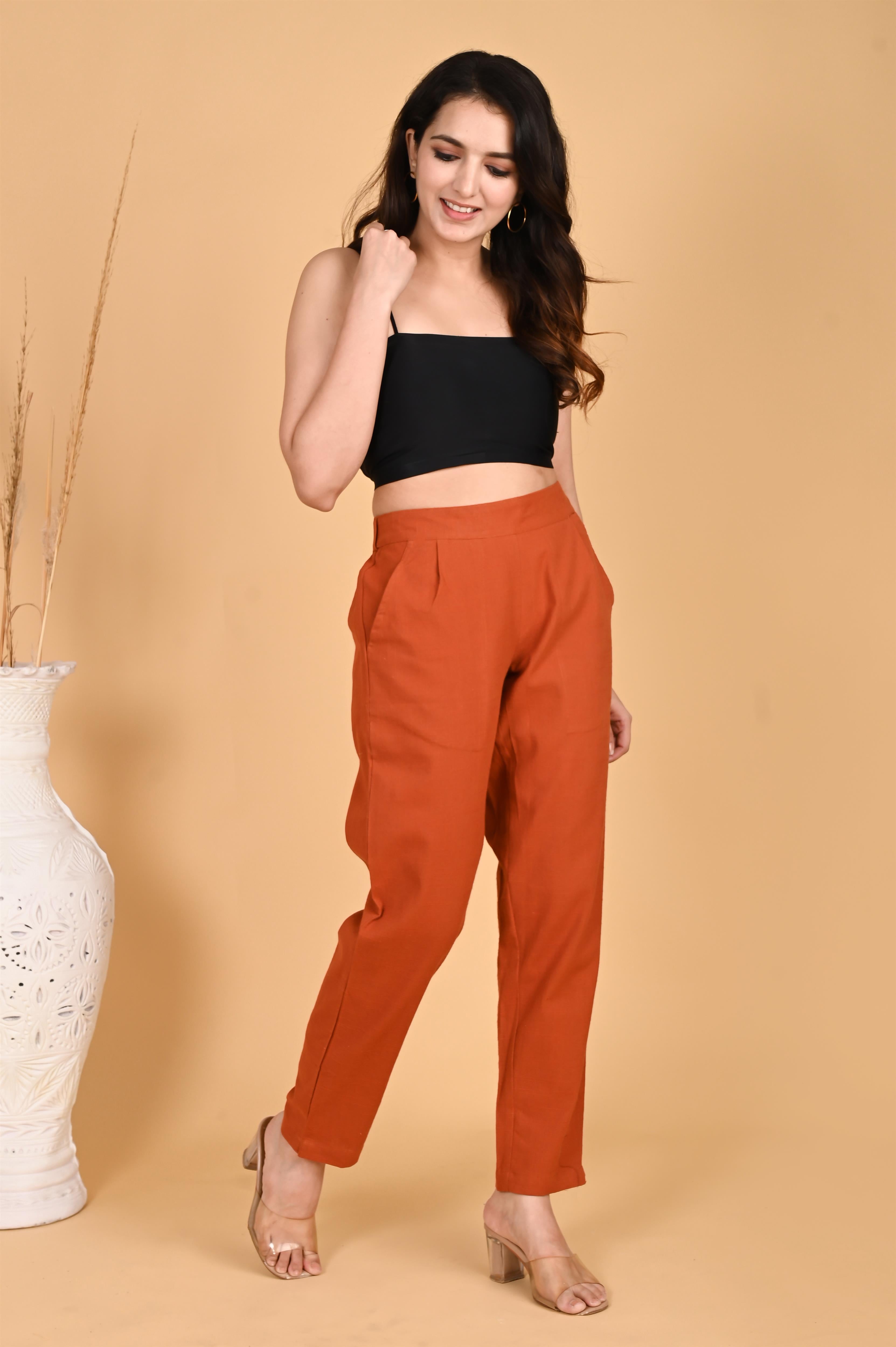 RUST CLASSIC COTTON PANTS - SKYTICK RUST CLASSIC COTTON PANTS - SKYTICK
