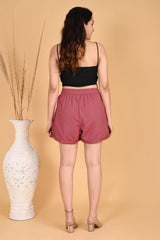 ROSE TAUPE LINEN SHORTS - SKYTICK ROSE TAUPE LINEN SHORTS - SKYTICK