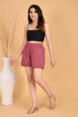 ROSE TAUPE LINEN SHORTS - SKYTICK ROSE TAUPE LINEN SHORTS - SKYTICK