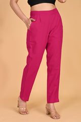 PINK CLASSIC COTTON PANTS - SKYTICK PINK CLASSIC COTTON PANTS - SKYTICK