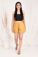 BEIGE COTTON SHORTS BEIGE COTTON SHORTS