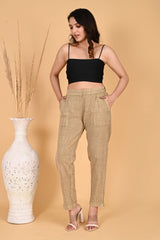 MAROON DENIM COTTON PANTS - SKYTICK MAROON DENIM COTTON PANTS - SKYTICK