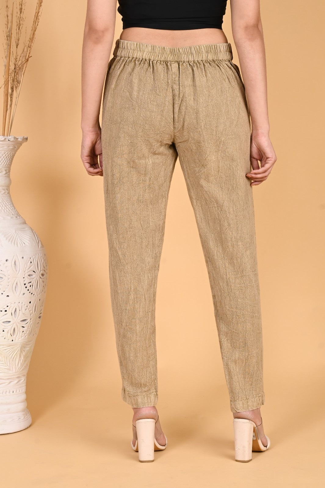 GREY DENIM COTTON PANTS - SKYTICK GREY DENIM COTTON PANTS - SKYTICK