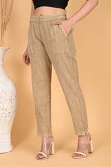 GREY DENIM COTTON PANTS - SKYTICK GREY DENIM COTTON PANTS - SKYTICK