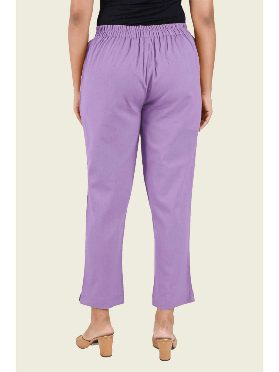 LILAC COTTON PANTS - SKYTICK LILAC COTTON PANTS - SKYTICK