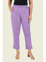 LILAC COTTON PANTS - SKYTICK LILAC COTTON PANTS - SKYTICK